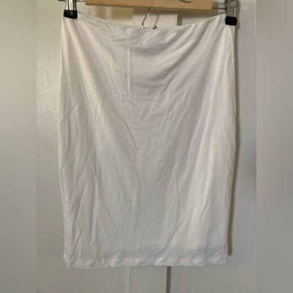 Lulus small white bodycon mini skirt soft stretchy elastic waist S7D1643M94 - Picture 2 of 6